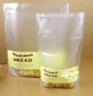 Kem màu vàng trong suốt Túi nhựa PE / NY / PET Cửa sổ đóng gói cho thực phẩm Bánh mì