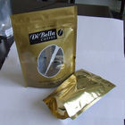 Coffe / Tea Moistureproof Stand Up Bag Bag Nhựa Golden Oval Window