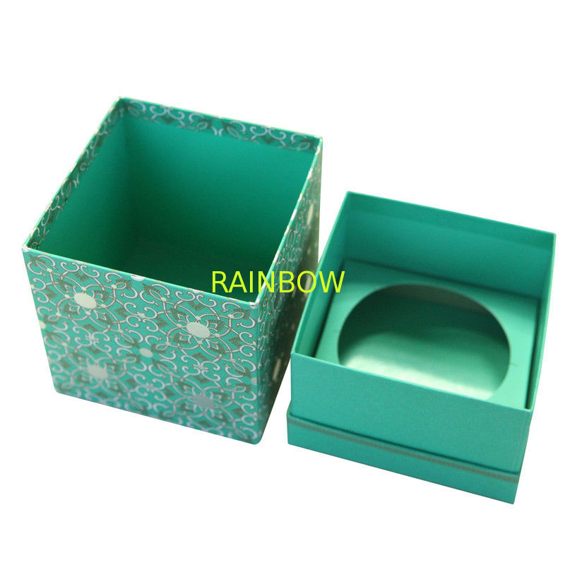 Bao bì hộp quà tặng handmade tùy chỉnh sang trọng, Hộp đựng giấy có thể gập lại màu xanh