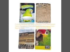 Túi nhựa Mylar mặt trước trong suốt khóa kéo tự niêm phong, chịu nhiệt, chống ẩm, thiết kế riêng cho đường