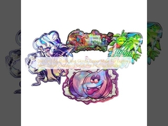 Die Cut 3.5g túi nhựa Glossy Zipper Mylar Cho Gummy Herb kẹo đóng gói mùi Proof bề mặt bóng