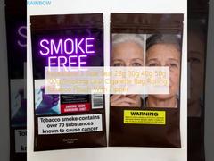 Túi thuốc lá điếu có thể đóng lại 3 mặt niêm phong 25g 30g 40g 50g 100g, bao đựng thuốc lá cuốn với khóa kéo