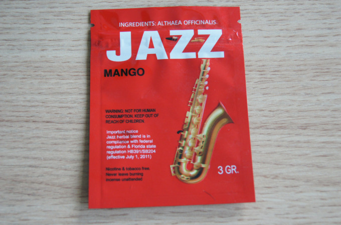 3g Red JAZZ Potpourri Herbal Incense Bao bì với Zipper / Tear Notch