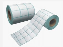 Nhãn dán giấy hình chữ nhật màu trắng Nhãn không in trong cuộn