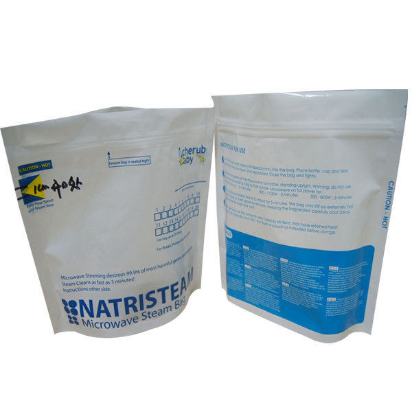 Đứng lên chân không màu xanh niêm phong túi lưu trữ thực phẩm / lò vi sóng túi chân không niêm phong cho thực phẩm