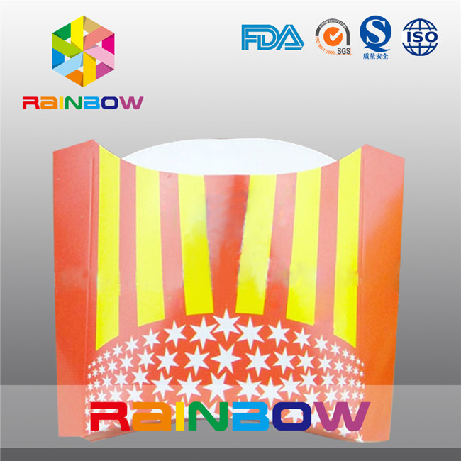 Hộp gấp giấy đóng gói dùng một lần cho hộp khoai tây chiên kiểu Pháp