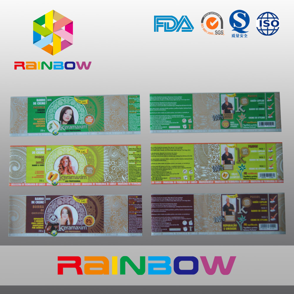 PVC Heat Shrink Tay nhãn cho chai nước uống Bao bì trong cuộn