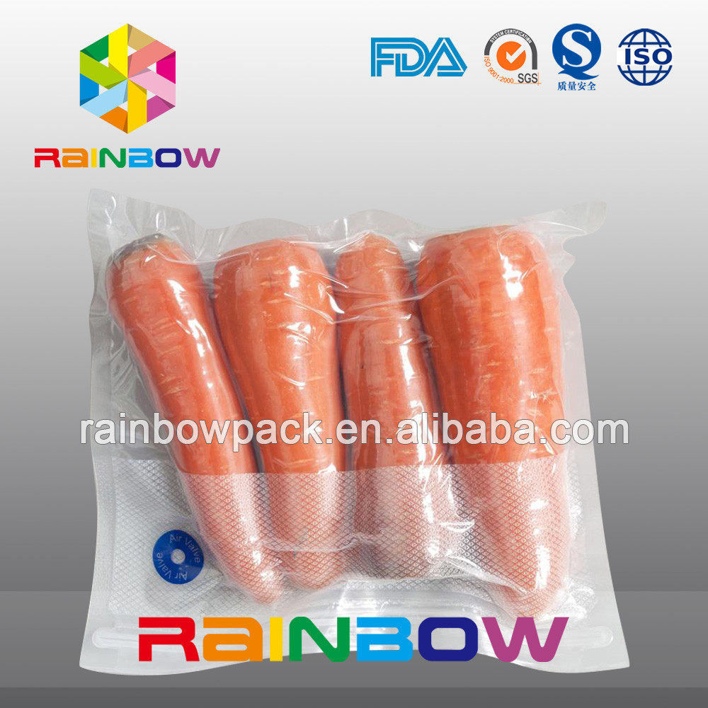Rõ ràng túi nylon niêm phong chân không thực phẩm cho bao bì thực phẩm tươi với kết cấu