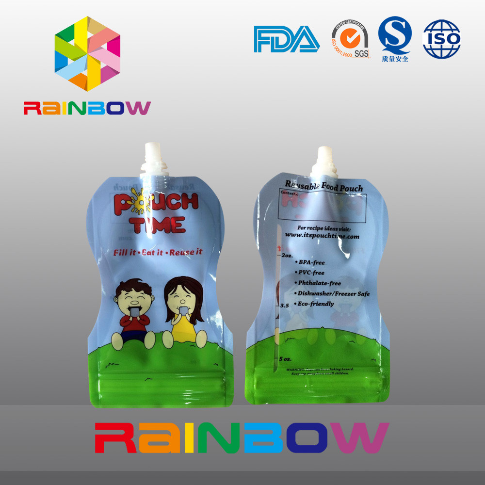 Loại miễn phí 5 Oz Đứng lên Túi đóng gói cho thực phẩm Babay với Zipper Reclosbale