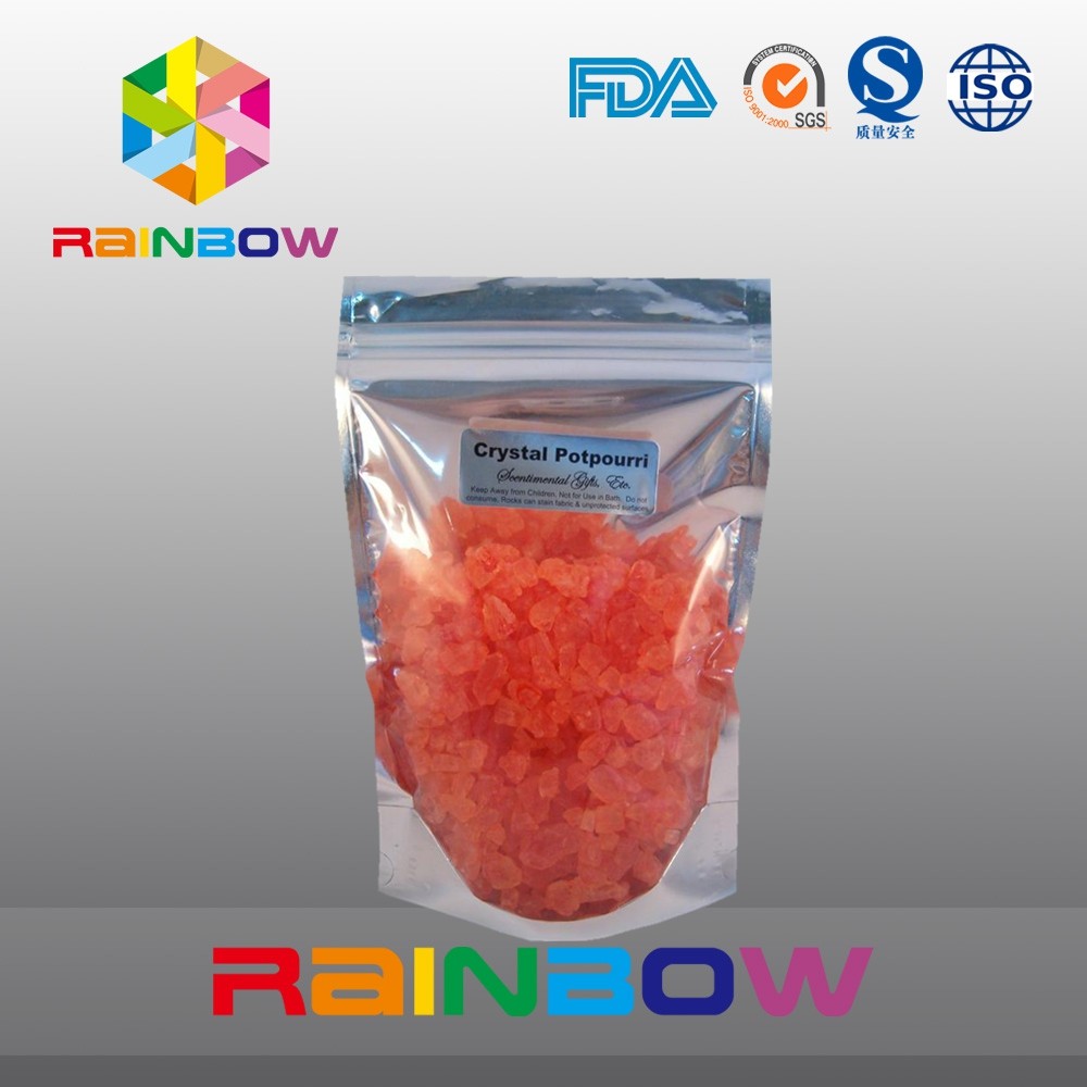 Doypack nhôm bao bì túi với dây kéo snack / túi đường