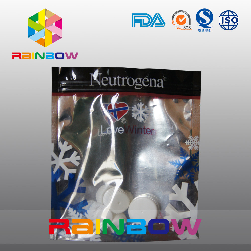 Body Mist &amp; Lotion Nhôm Lá trở lại và Clear Front Túi đựng mỹ phẩm Doypack