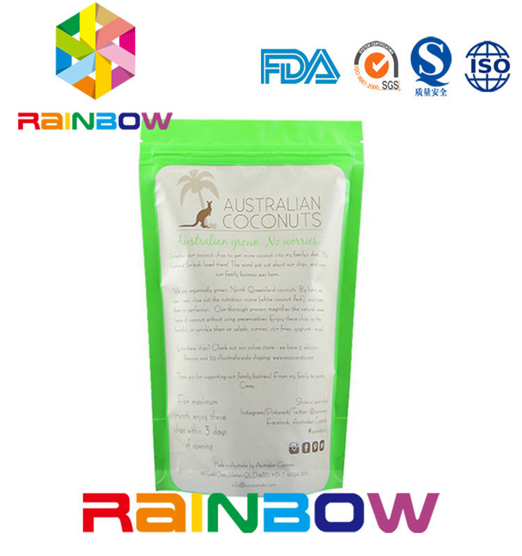 Túi snack tùy chỉnh Bao bì Ziplock cho hạt giống Bao bì đứng lên dưới đáy