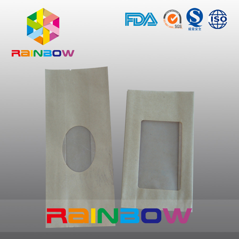 Túi giấy Gusset cho kẹo / Bao bì thực phẩm khô có cửa sổ rõ ràng