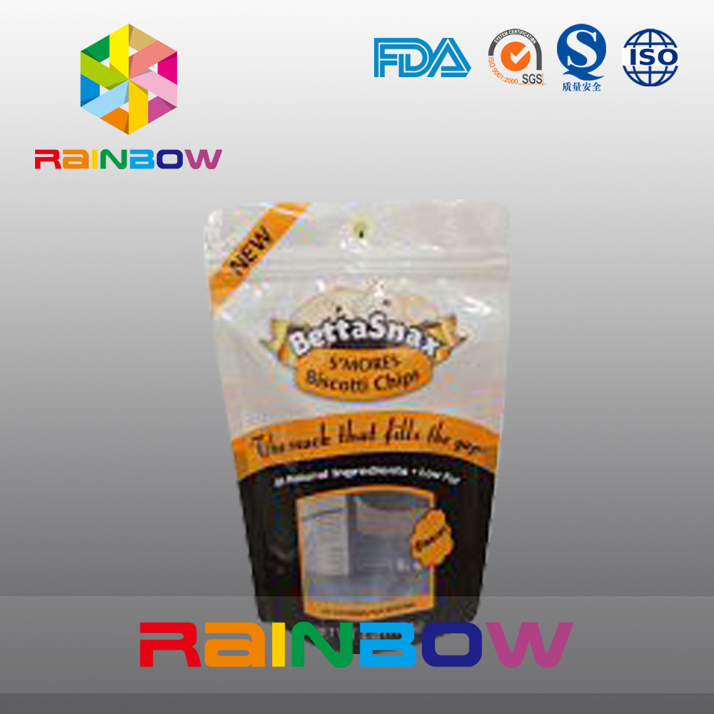 Đứng lên Ziplock Túi nhựa trong suốt Bao bì có lỗ treo bướm cho kẹo / thức ăn