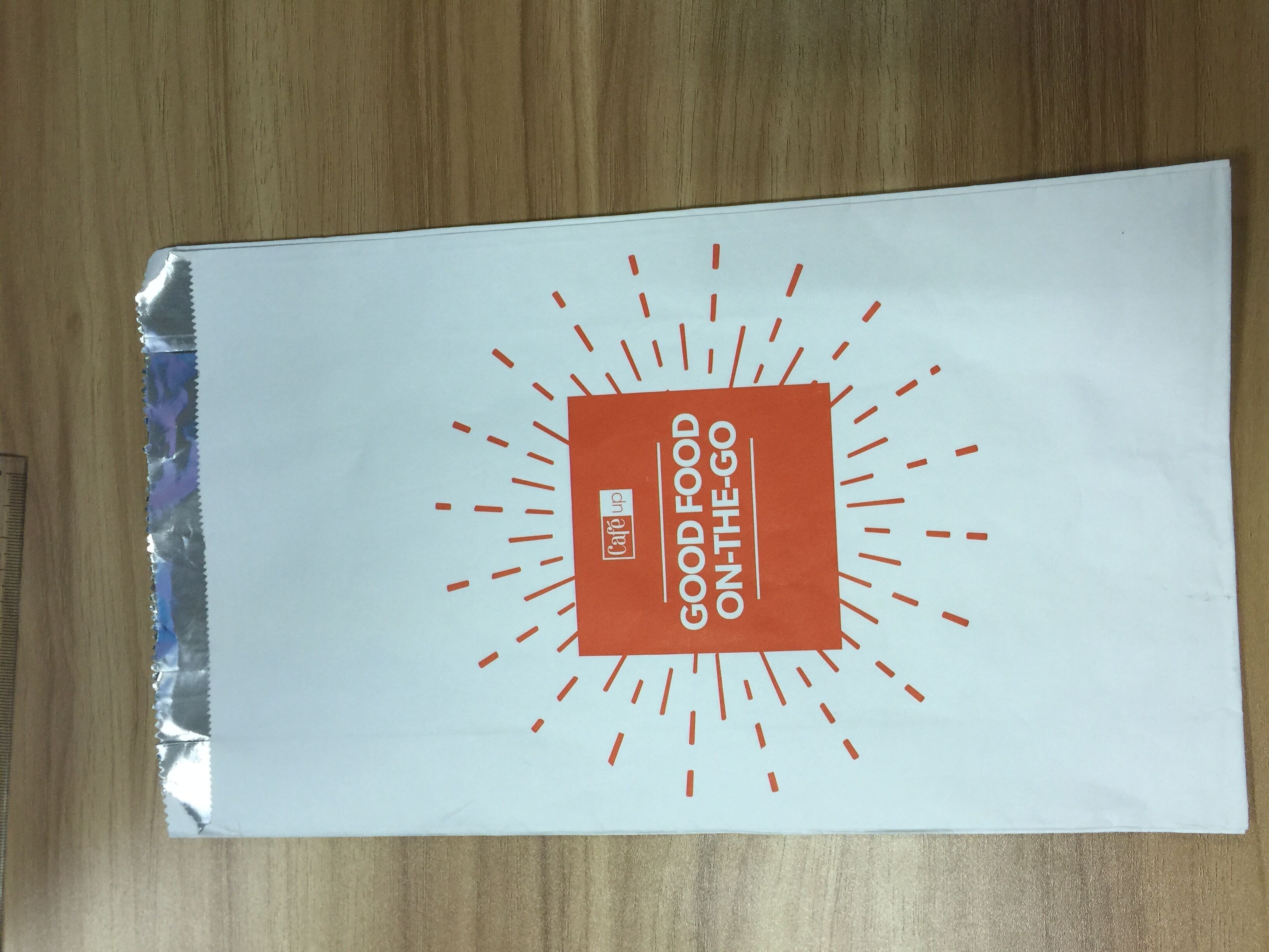 Giấy kraft lót giấy bạc bên trong túi gà nướng Thiết kế tùy chỉnh