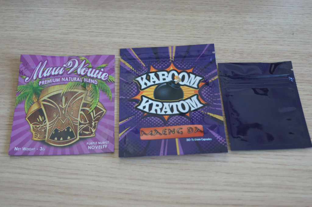 Hóa chất ba mặt con dấu maeng da kratom ziplock bao bì