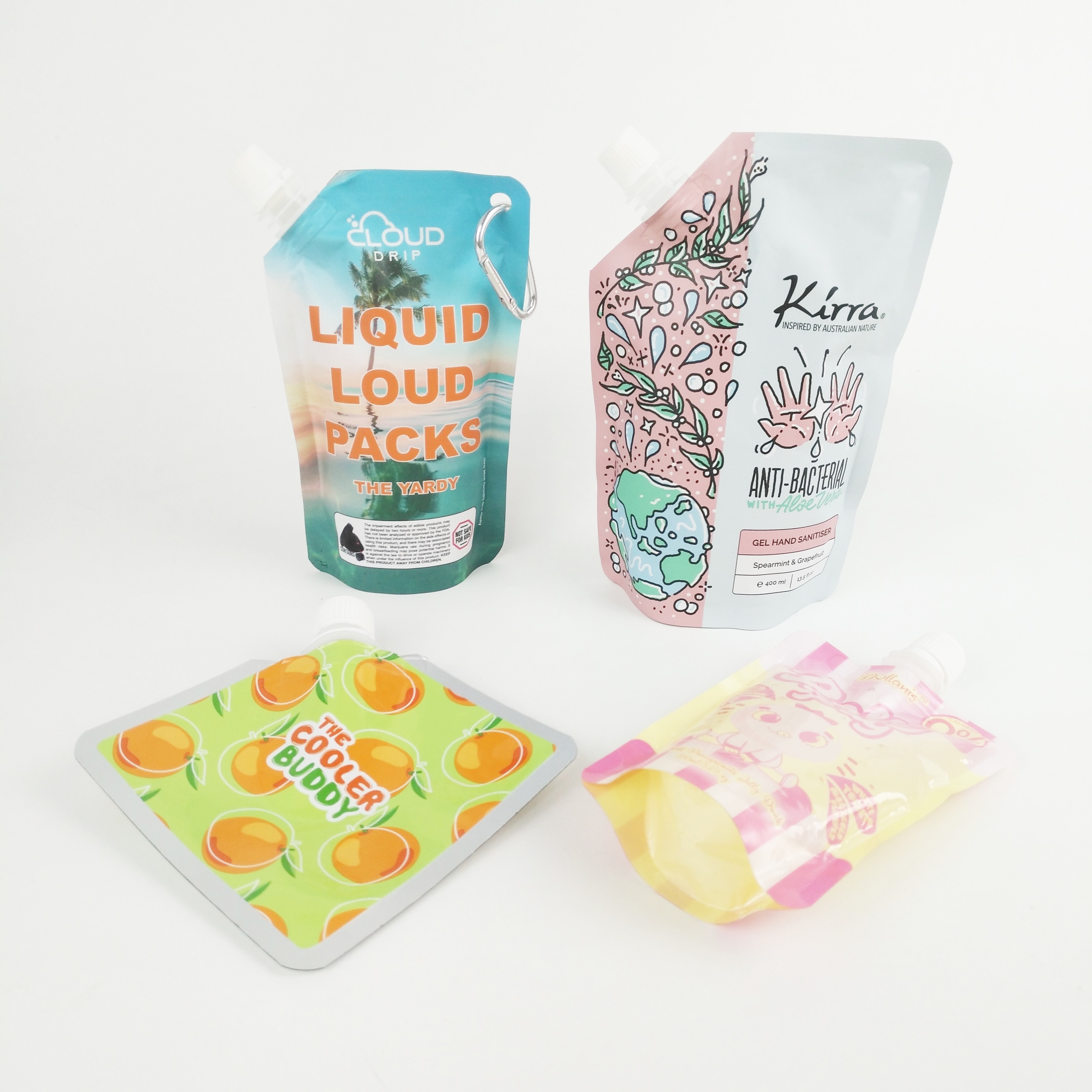 Túi đựng dầu gội đầu tùy chỉnh Bao bì Mỹ phẩm Phun chất lỏng đứng lên Túi