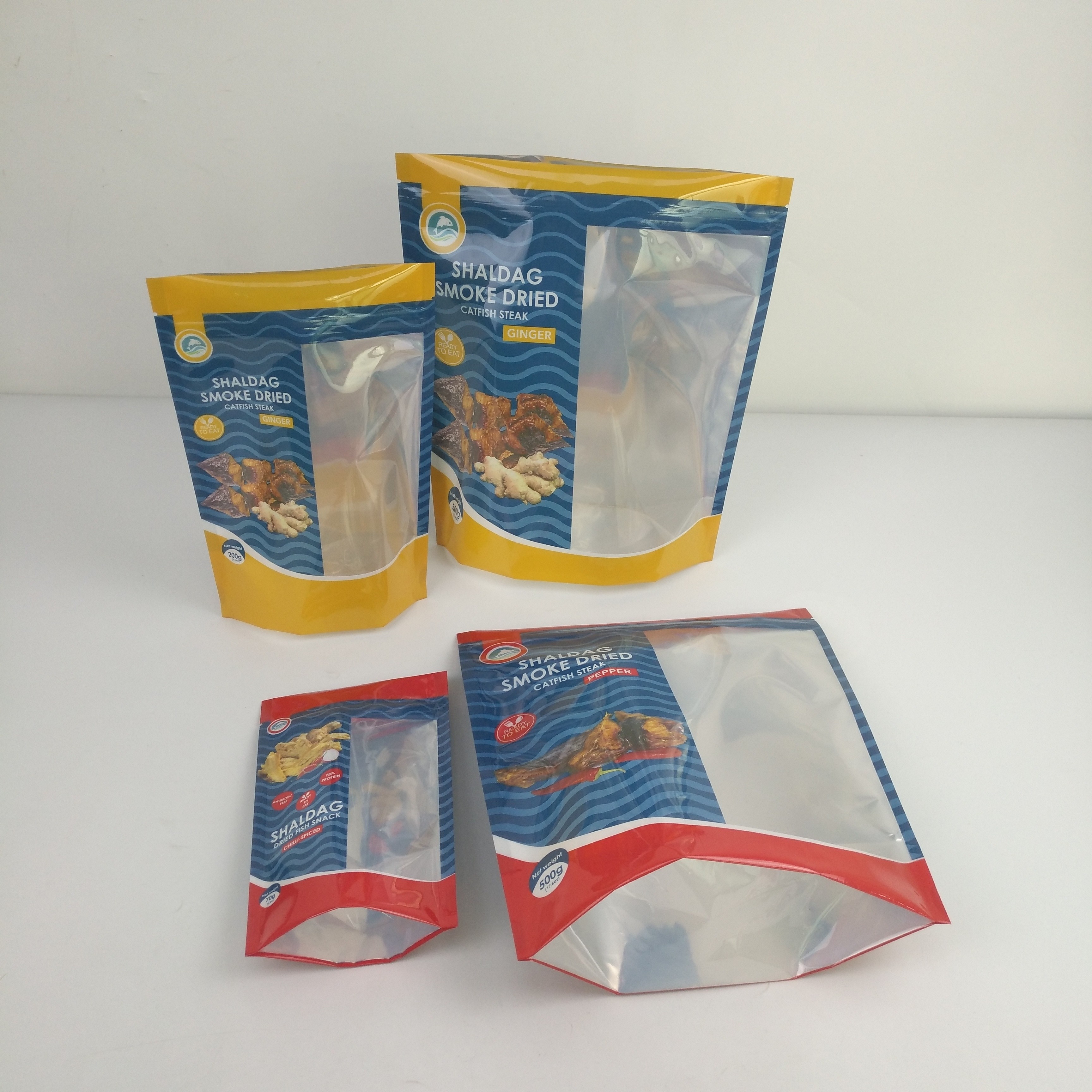 Túi đựng đồ ăn nhẹ Thực phẩm khô Mylar Ziplock Túi đứng lên