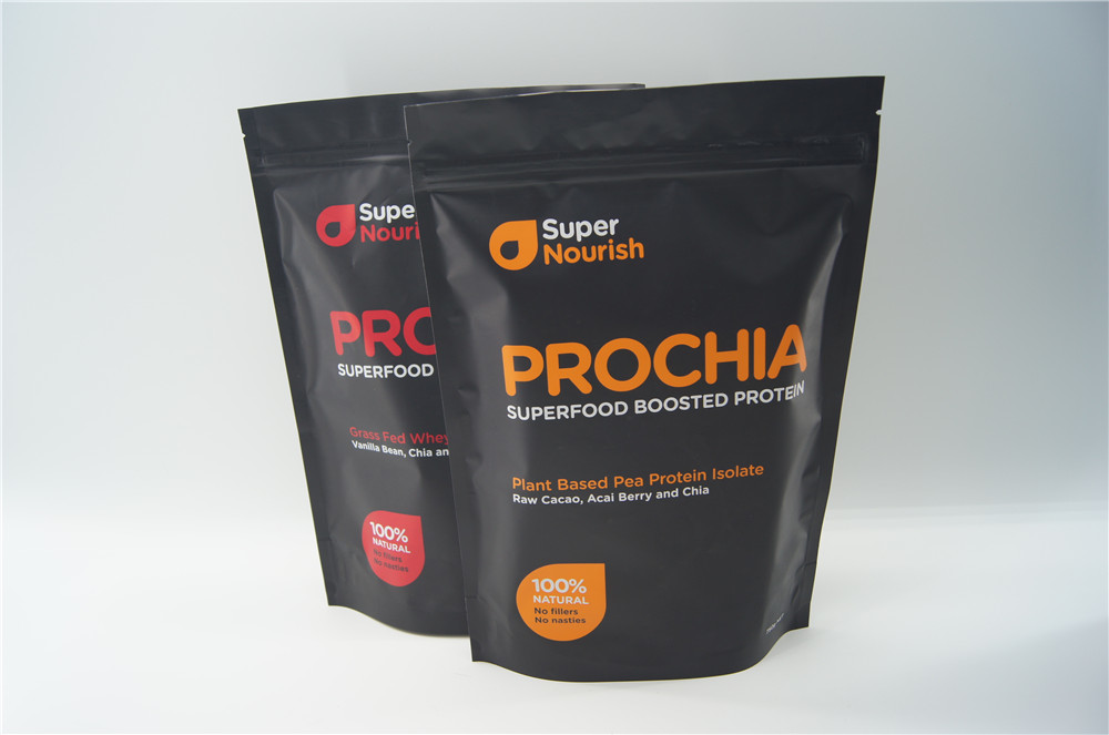 Tùy chỉnh 500g Túi Gusset đáy, Protein lót lót đứng lên Túi Ziplock