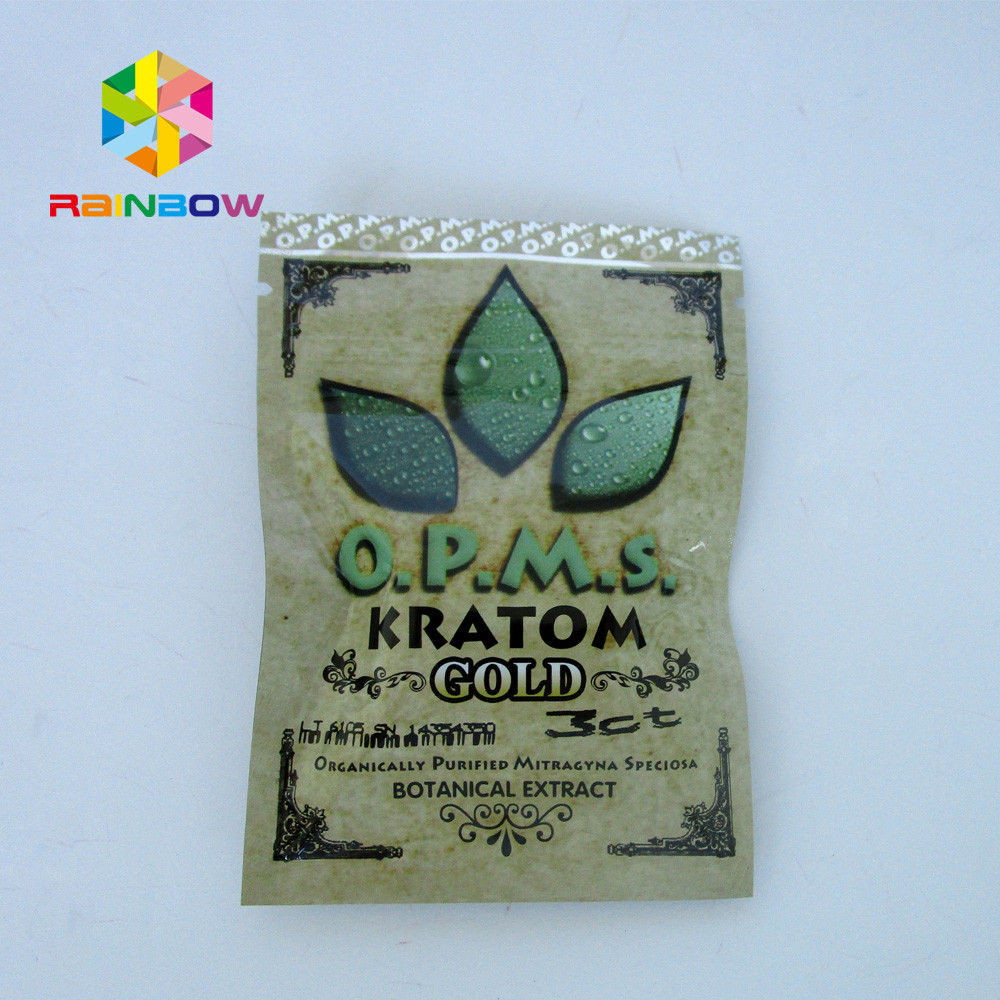 Bao bì túi hương thảo dược Kratom có ​​khóa kéo