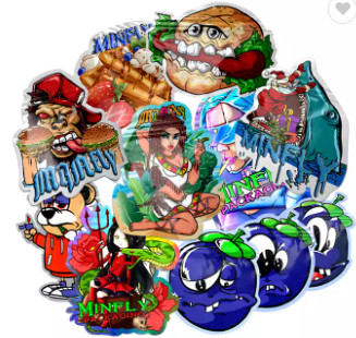 Túi đóng gói thực phẩm ăn được Soft Touch 3,5g Cookie Hình dạng đặc biệt Die Cut Túi Mylar