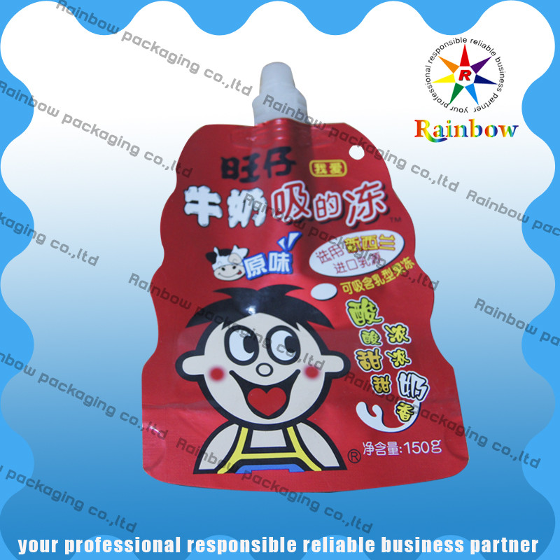 Bao bì nhựa đứng Spout Túi đóng gói phân hủy sinh học cho sữa