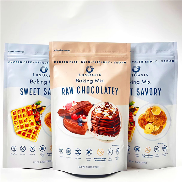 Cấp thực phẩm in túi Mylar Túi bánh quy Túi snack Bao bì Khóa kéo nhiều lớp