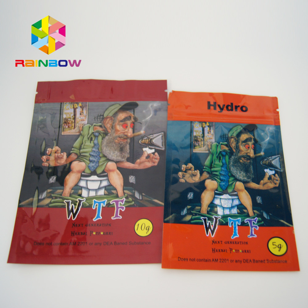 Lá cây cần sa ngọt Bột hóa học túi nhiệt nhỏ có khóa kéo