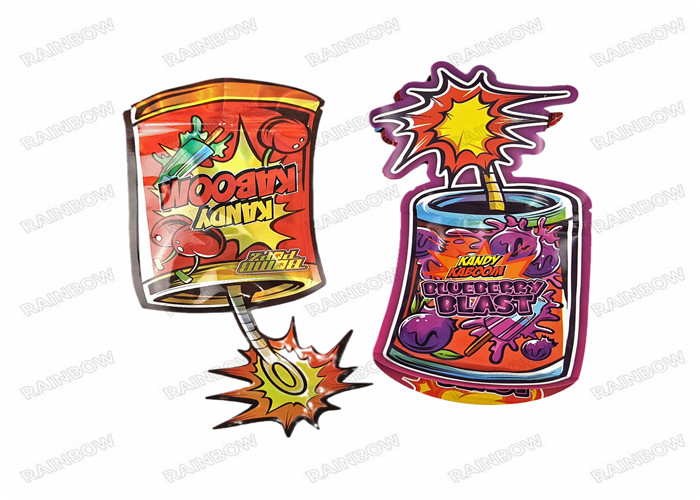 Logo tùy chỉnh Die Cut Ziplock Túi nhỏ 3,5g Bao bì cấp thực phẩm Dây kéo chống mùi