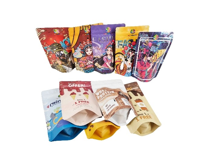 Nhôm lá nhựa đứng lên Túi chống mùi Túi Mylar Ziplock có thể khóa lại