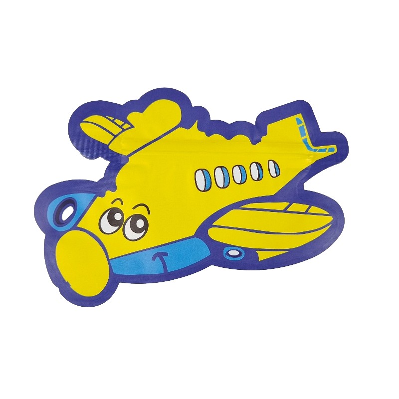 Túi in hình ba chiều Die Cut Mylar 3,5g 7g Ziplock có hình dạng không đều đặc biệt