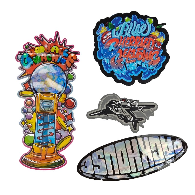 Tùy chỉnh 3,5g - 28g Túi hình ba chiều sáng bóng Die Cut Mylar Hình dạng đặc biệt cho bánh quy điện thực phẩm