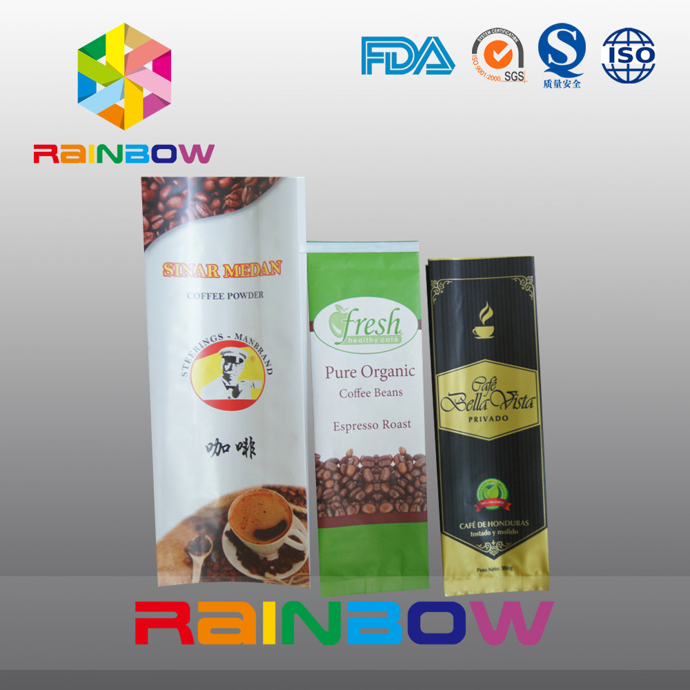 12oz White Side Gusset Túi đóng gói cà phê có van / In tùy chỉnh