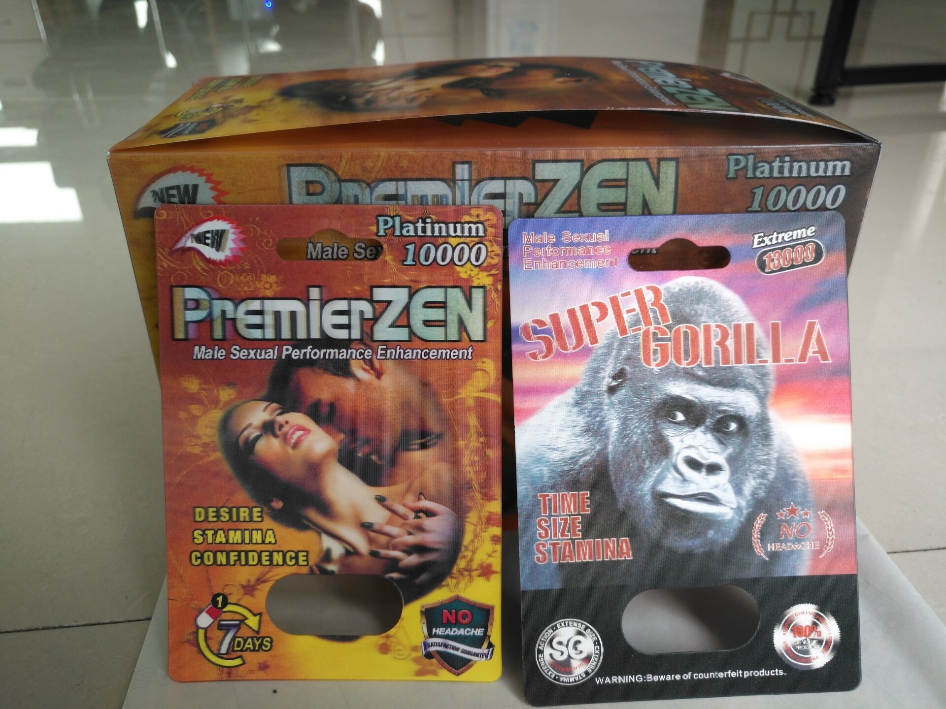 Thuốc tăng cường sinh lý nam Bao bì giấy rõ ràng / Vật liệu PP