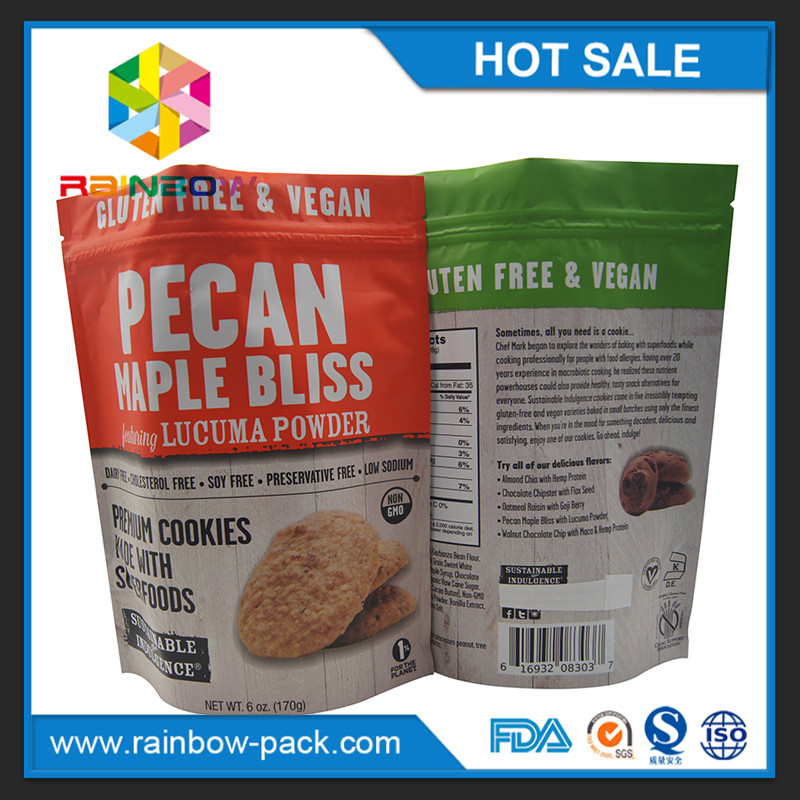 nhôm túi chip chip chip nhôm bao bì đứng lên ziplock 250g cookie bao bì