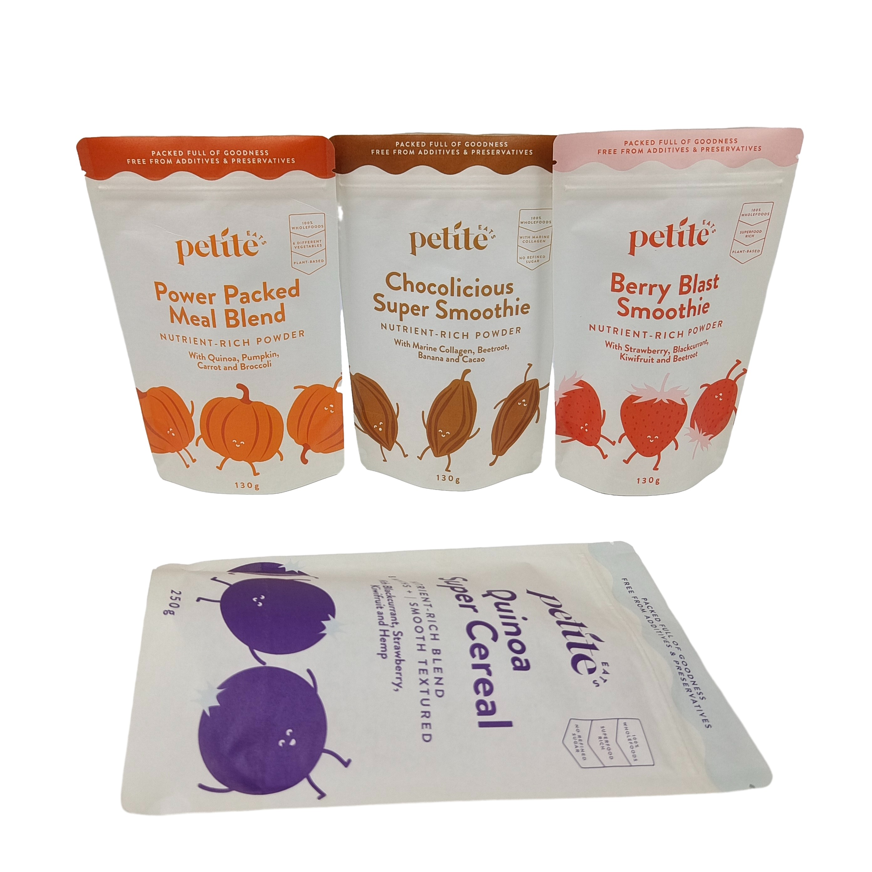 Biodegradable Stand Up Bags With Ziplock Custom Logo Printed Doypack Đối với cà phê trà đóng gói túi thực phẩm