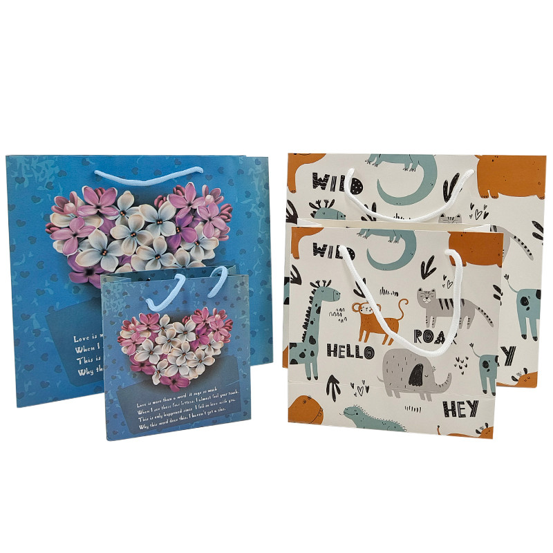 Tùy chỉnh Bao bì giấy Kraft túi chất lượng cao Biodegradable mua sắm túi vải túi