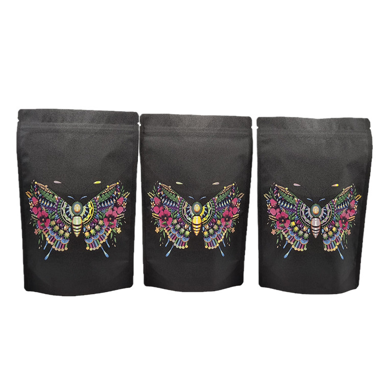 Sản phẩm bán buôn Thẻ đóng gói giấy Kraft thân thiện với môi trường với túi Mylar có thể đóng lại UV cho bột protein gia vị