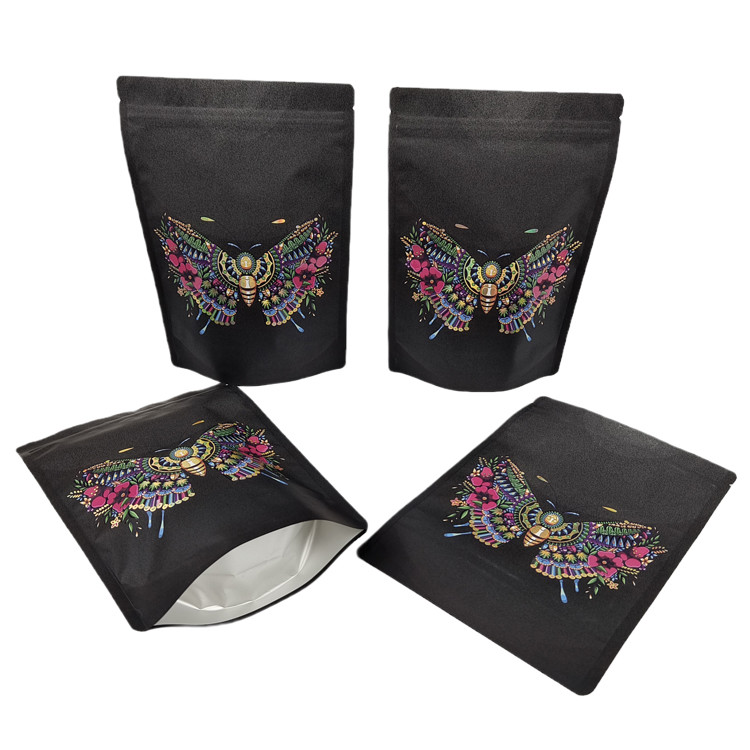 Bán nóng tùy chỉnh Thẻ chống mùi đứng với Logo in kỹ thuật số Thẻ Mylar phân hủy sinh học có thể đóng lại