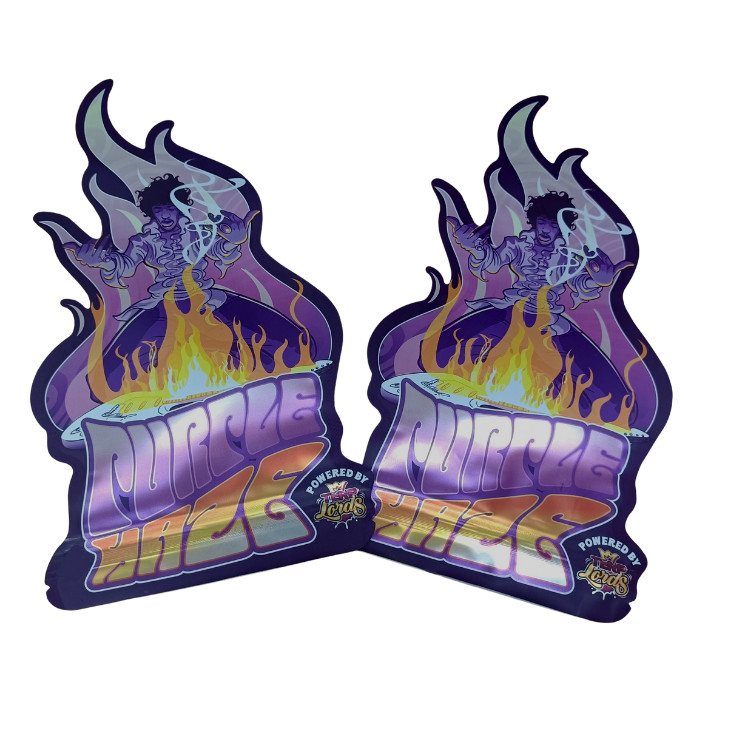 In tùy chỉnh 3.5g túi Mylar cắt đứt túi không đều với vòng tròn Ziplock Mylar Soft Touch túi kẹo nhựa thực phẩm