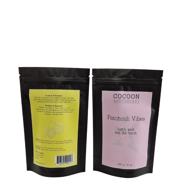 Custom in Aluminum Foil tắm muối gia vị cà phê đóng gói thực phẩm khóa zip đứng lên túi nhựa Mylar túi cho xà phòng