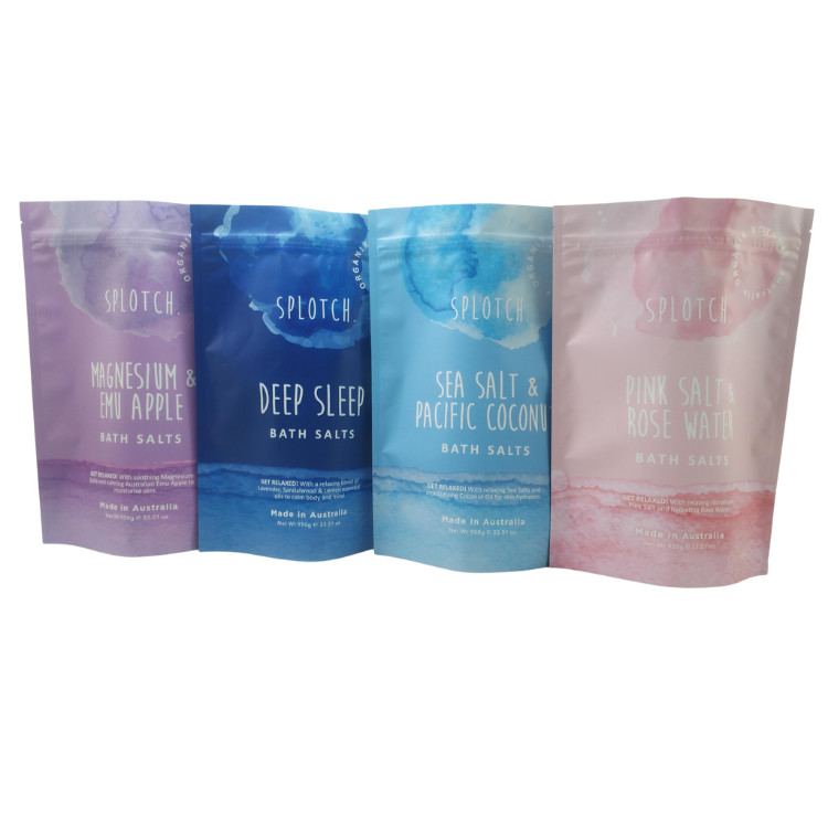 In logo tùy chỉnh Ziplock Pouch Body Scrub Soap Bath Bomb Bao bì nhôm giấy túi nhựa zipper túi muối tắm