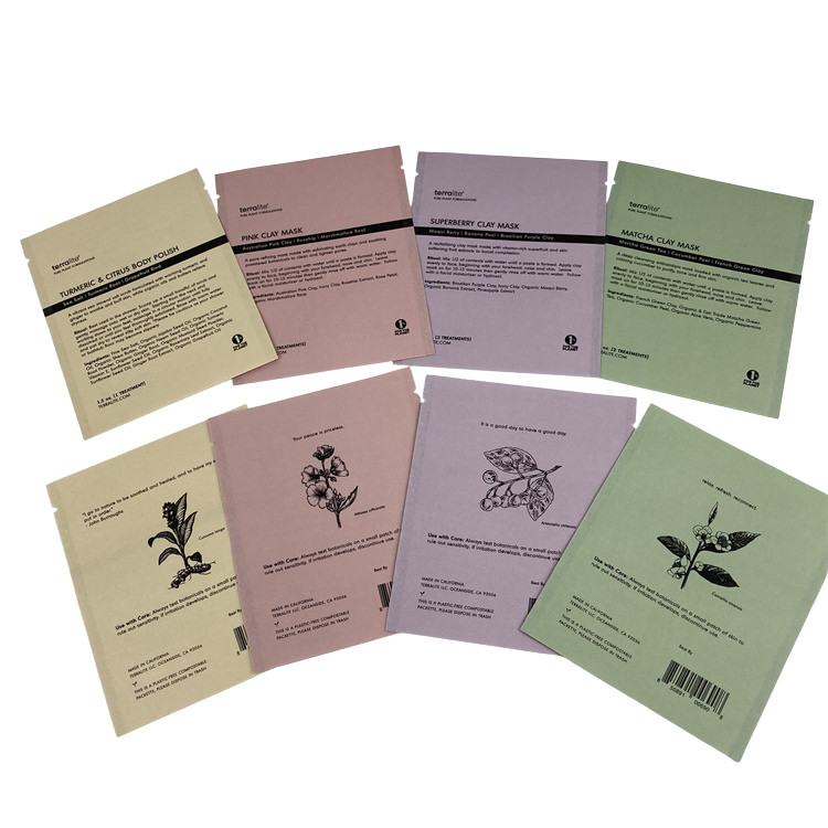 Bao bì tùy chỉnh chống nước Biodegradable túi nhựa nhôm nhựa Zip khóa phẳng cho cà phê