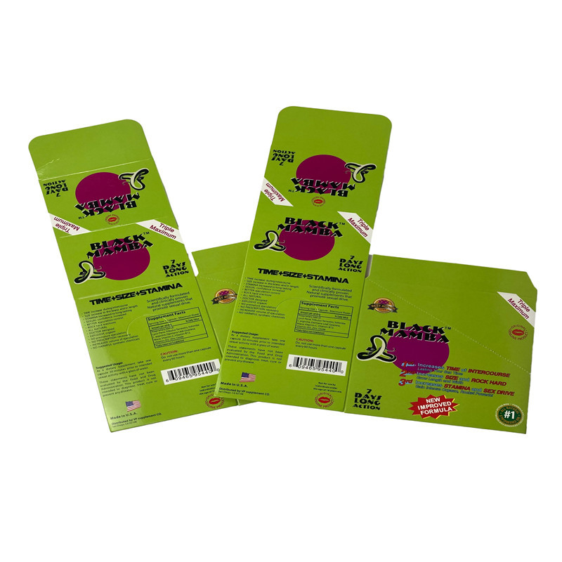Black Mambar Sex Pills Bao bì Black Panther Blister Card Bao bì