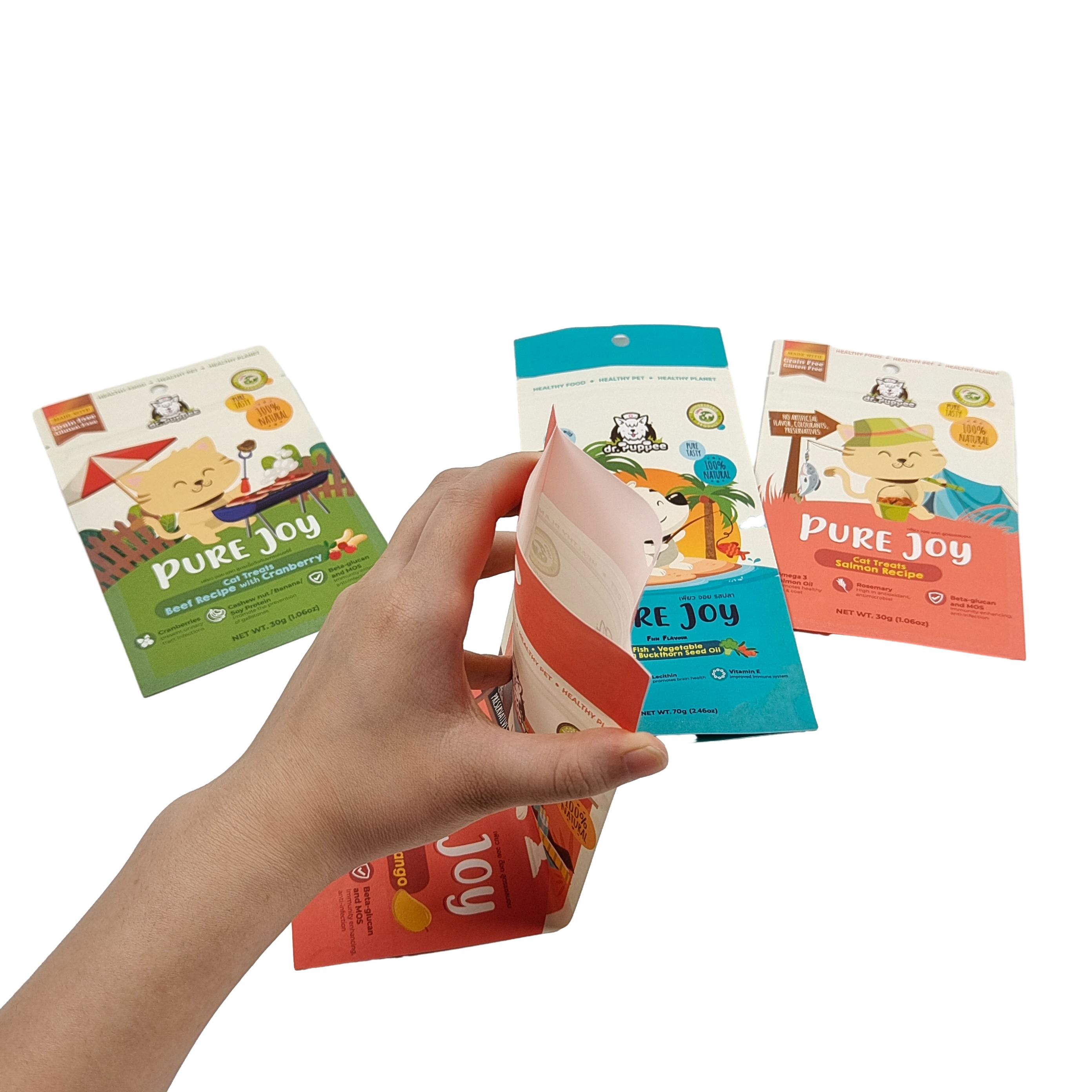 Bao bì giấy phân hủy sinh học chống nước Zipper Stand Up Bag tái chế cho thực phẩm cửa sổ rõ ràng với Zip Lock Kraft S