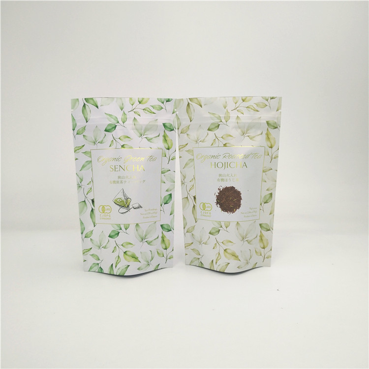 Kraft Paper Bags Tea Bags Bao bì cho túi đứng có thể đóng lại