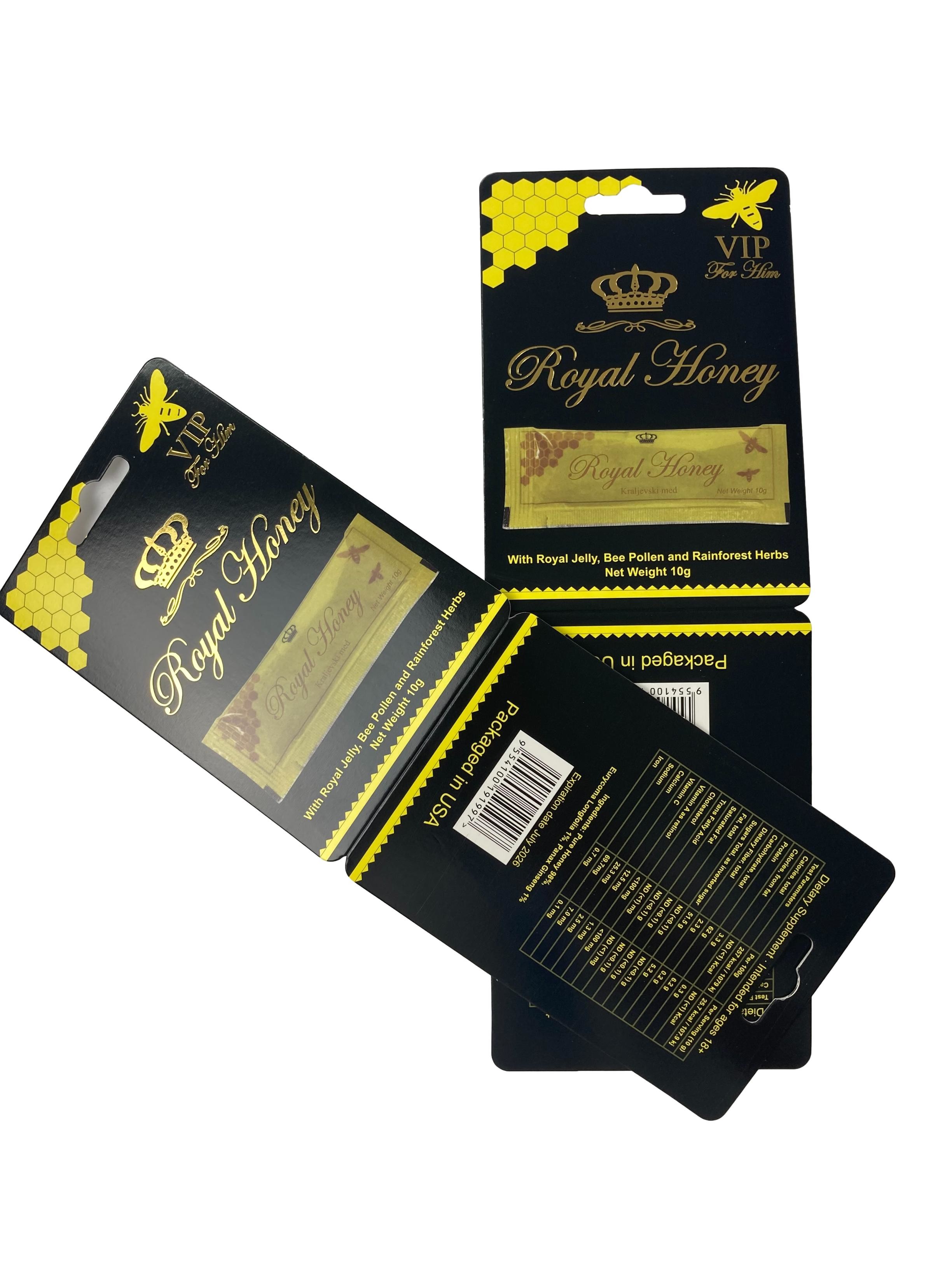 Bán bán buôn Royal Honey Sachet Bao bì Bảng giấy Bao bì mật ong sang trọng với dán nóng
