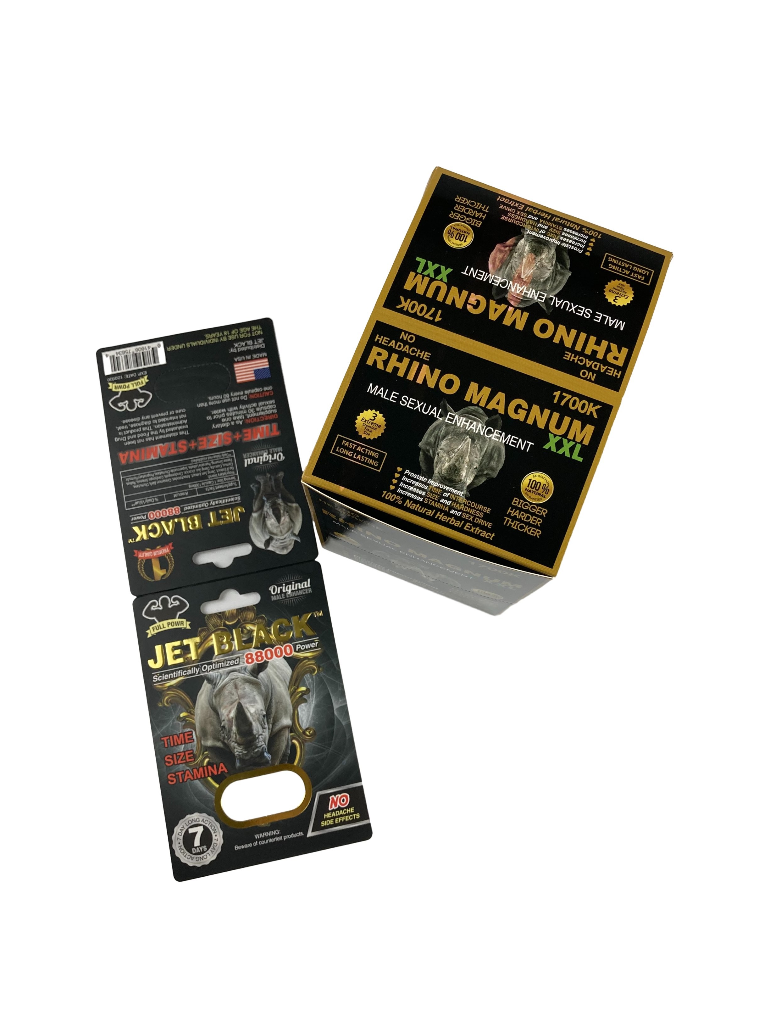 Nhập khẩu bán buôn Bảng thuốc Rhino được in tùy chỉnh Bao bì Hộp giấy với thẻ giấy Bao bì thuốc tăng cường