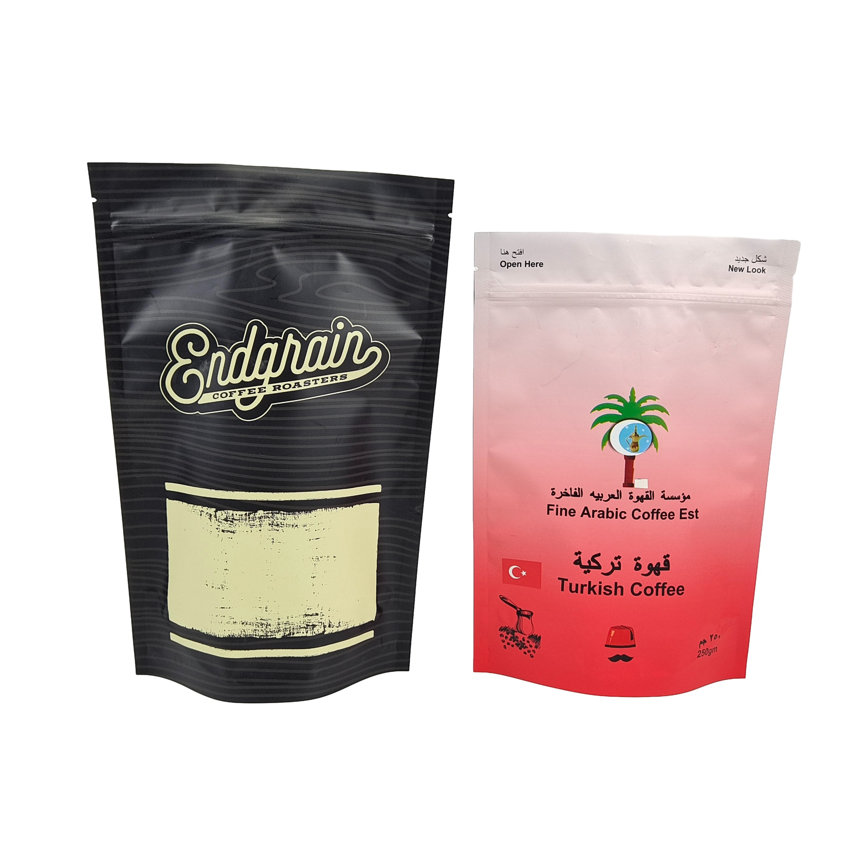 Nhựa nhựa nhôm niêm phong khóa khóa Doypack thiết kế tùy chỉnh túi niêm phong Cà phê đồ ăn đóng gói Stand up bags