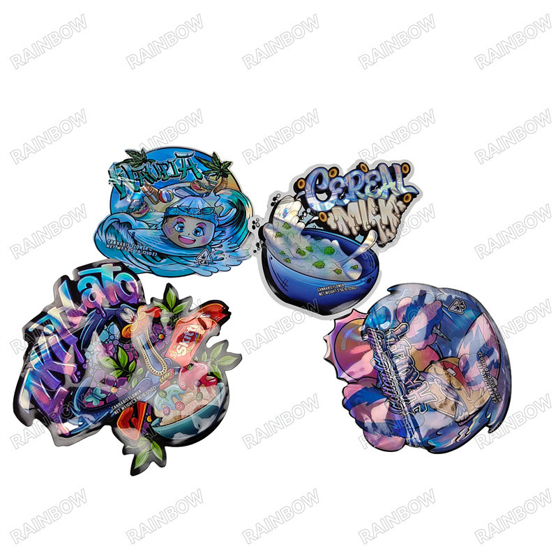 CMYK Màu sắc Pantone 3,5g 7g 14g 28g túi hình dạng đặc biệt với mực thân thiện với môi trường để in khắc